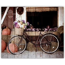 Натуральные декоративные панно Creative Wood Велосипеды Велосипеды - Велосипед с тыквой
